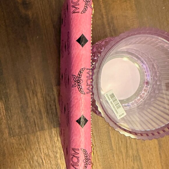 Rare Pink MCM Zip Around Studded Wallet - Picture 7 of 12